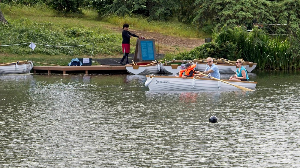 Accessing a lake for rowing boats