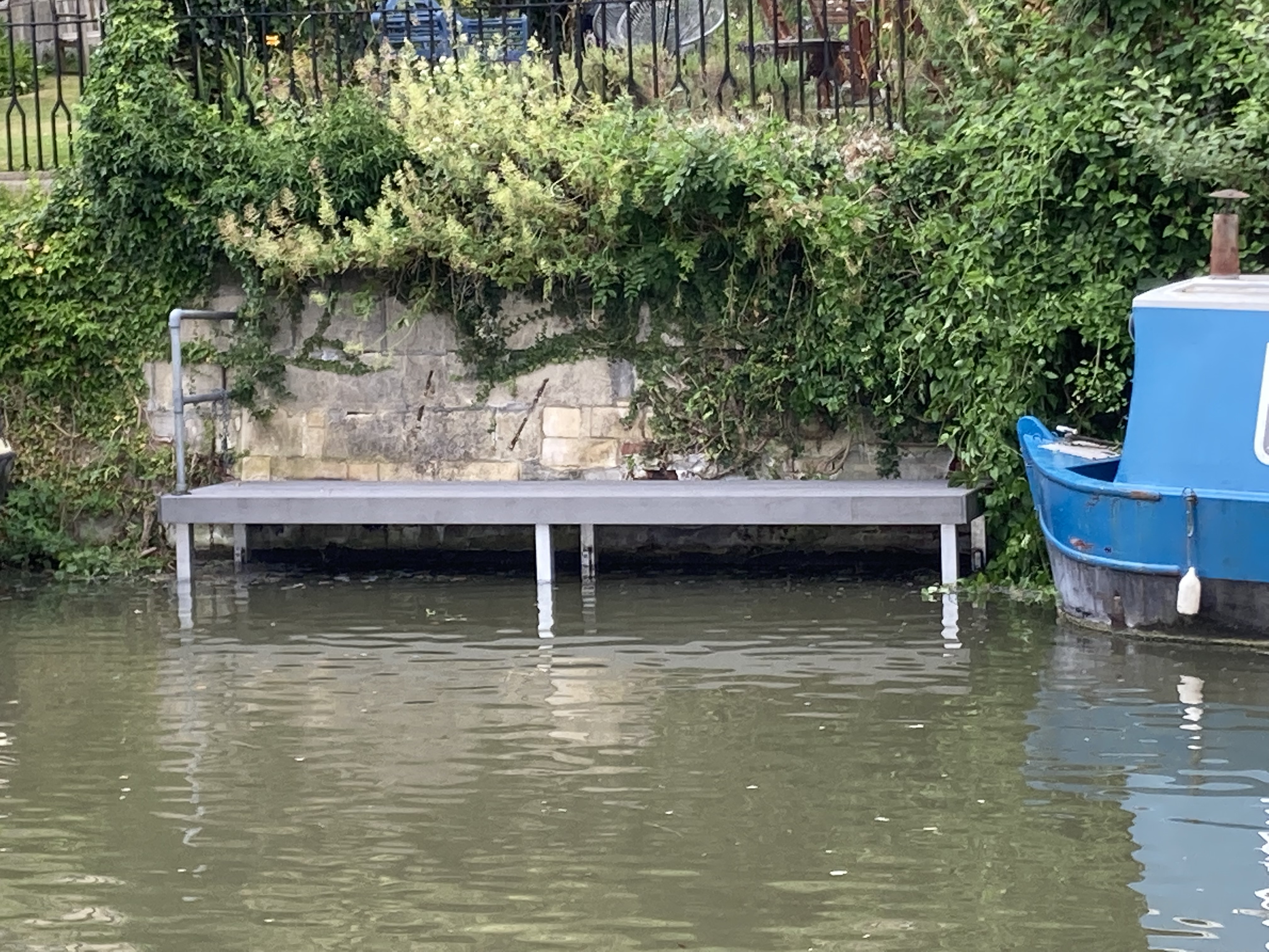Jetty in canal for kayaking and paddleboarding